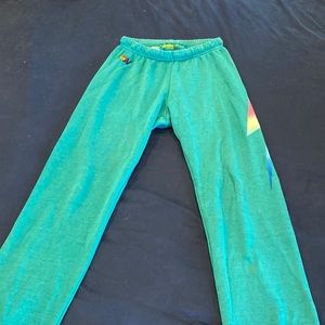 Teal Aviator Nation size M sweatpants